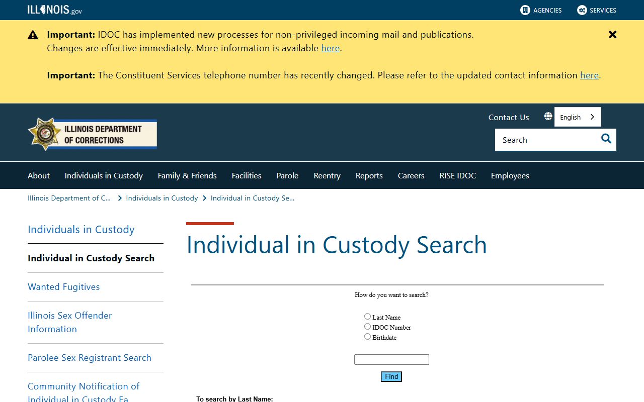 Edwards County jail mugshots IDOC inmate search for state custody photos
